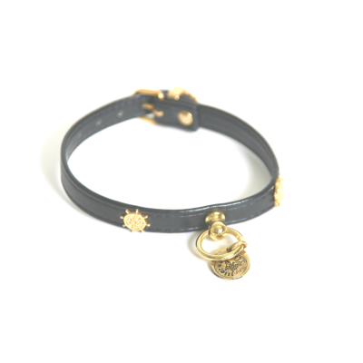 Necklace - Sun varnish - <30cm - 1.2cm - black