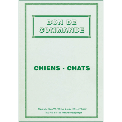 Carnet de bon de commande - vert