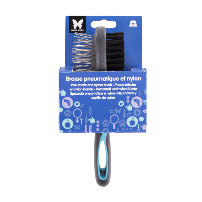 Double pneumatic brush