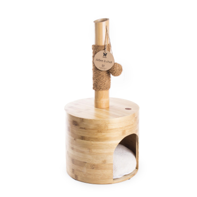Bamboo cabin cat tree - Bamboo - 40cm - brown