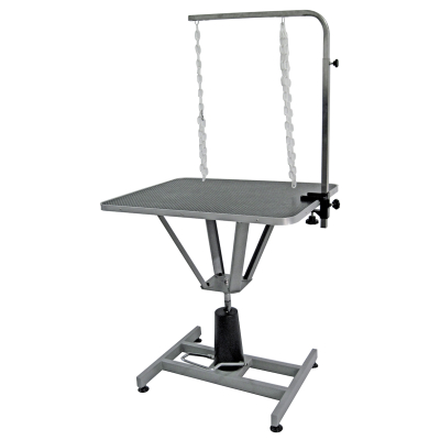 STAR UNIVERSAL rectangular rotating hydraulic grooming table - 80x60cm - Black