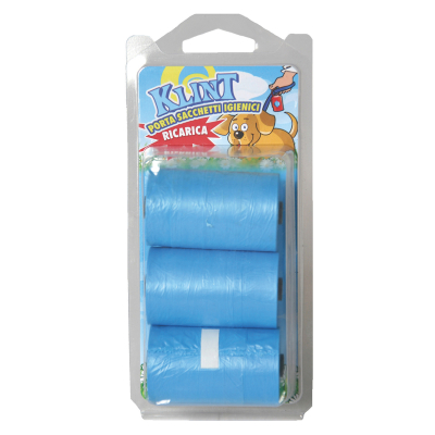 Dog waste bag refills - 3 rolls of 20 bags