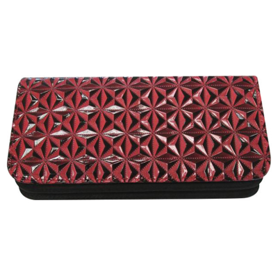 Pochette pour ciseaux et peignes - Vivog - Fuchsia motif diamant