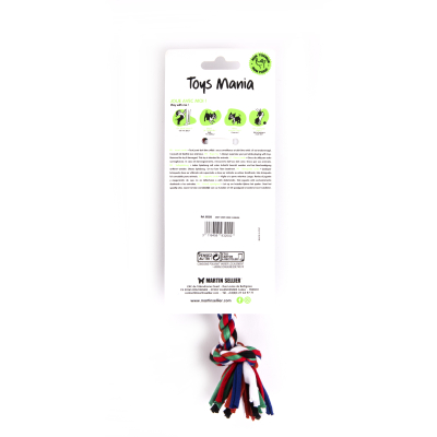 Jouet corde 3 nœuds pour chiot - Puppy - 25cm - multicolore