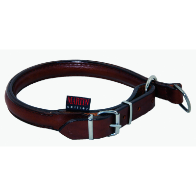 Collier en cuir - Bombé - marron