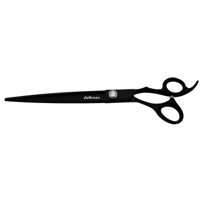 Black Titanium Straight Scissors - Optimum - 21.5 cm
