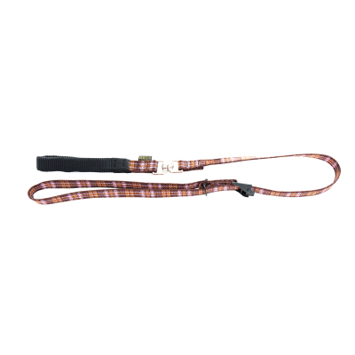 Laisse nylon avec collier éducation orange - 180cm 