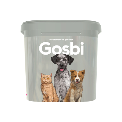 Storage bin for kibble - Gosbi - 12kg - grey