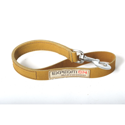Laisse en cuir noir pour chien - coupé franc piqué - larg 14mm Long 100cm