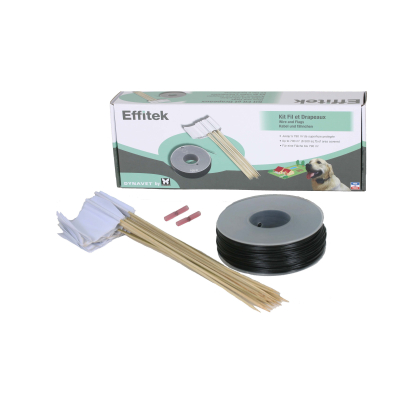 Kit de fil et drapeaux supplémentaires pour clôture Effitek