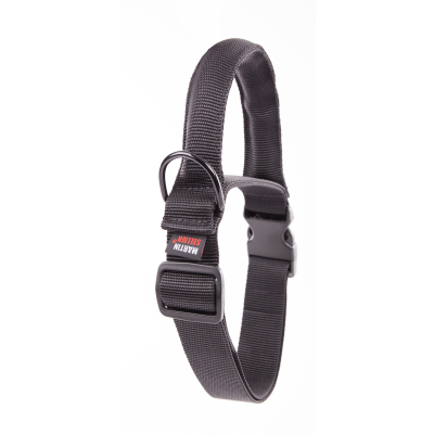 Collier avec poignée en nylon - Intervention - 40/70cm - 4cm - noir