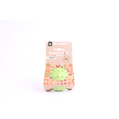 Rubber dental nubby ball - Rubb'n'Dental - 7cm - green