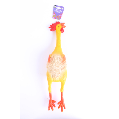 Latex chicken - 38cm - yellow