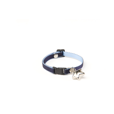 Nylon collar - Two-tone - XS - 1cm - blue