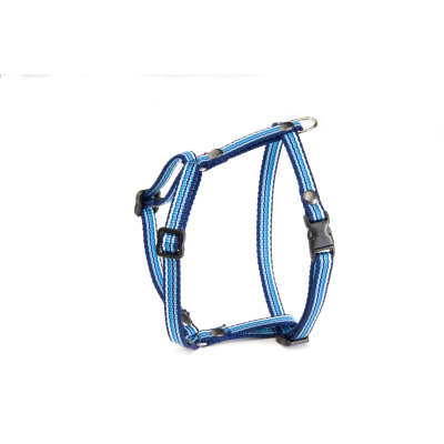 Harnais chat en nylon - Bayadere - 25/38cm - 1cm - bleu