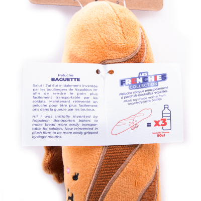 Plush baguette - Les Frenchies - brown