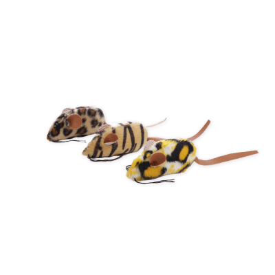 Souris en peluche safari - Assortiments - PM - marron