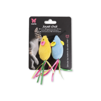 Souris en peluche - Rainbow - 5cm - multicolore