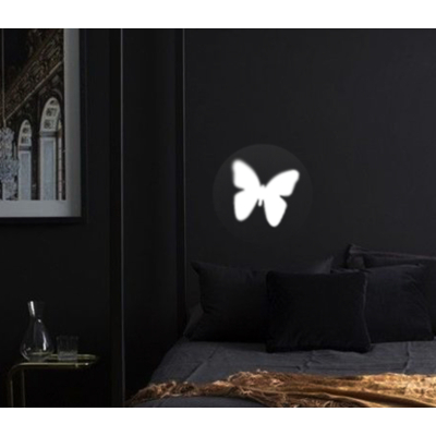 LED pointer in the shape of a butterfly - white