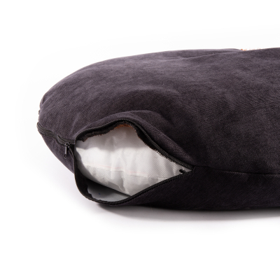 Coussin rond ovale couverture