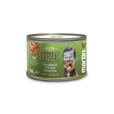Morceaux en sauce Martin Les Mijotés Poulet pour chien - 150g