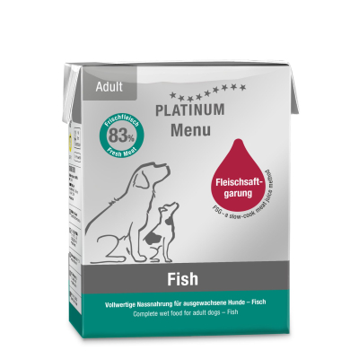 Pâté Platinum Menu Poisson pour chien - 375g