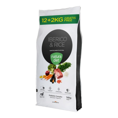 Iberico & Rice Dog Kibble - Natura Diet - 14kg
