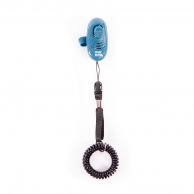 Accessoire pour le dressage de chien : Clicker poignée bleu