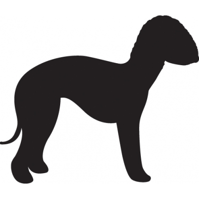 Autocollant Sticker corps de chien Bedlington
