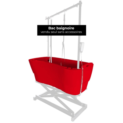 Bac de baignoire seul (Vivog ES005) - Vendu sans châssis -  Rouge