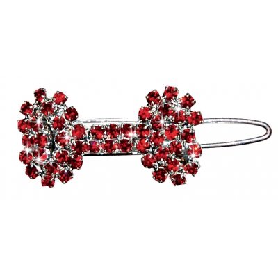 Barrette os strass rouge 2,5cm