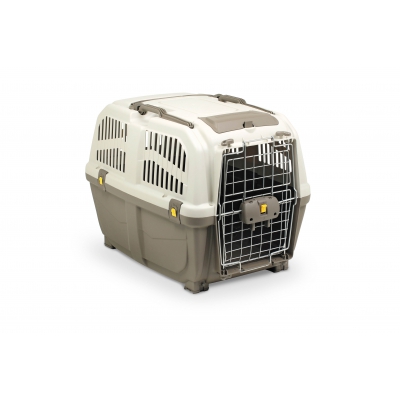 Cage de transport pour chien et chat Skudo - norme IATA Taupe