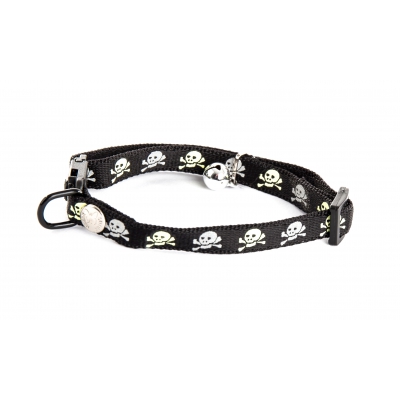 Collier chat nylon noir 