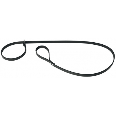 Collier & laisse en cuir rouge - 2 en 1 bords arrondis