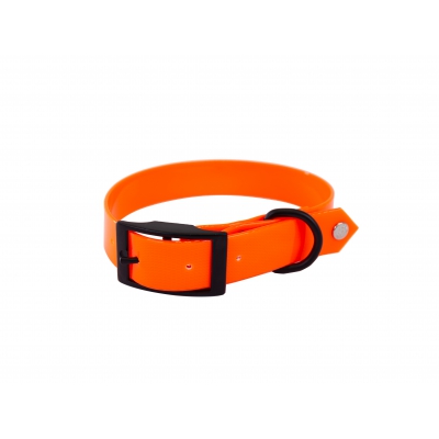 Collier orange plat réléchissant chasse pour chien