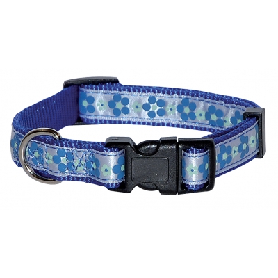 Collier pour chien - Meadow - bleu nylon réglable - Vivog