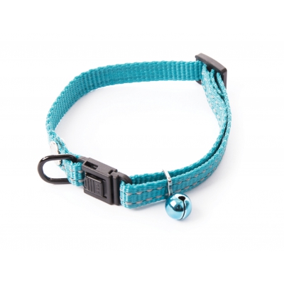 Collier réglable nylon "Flash" pour chat - Arka Haok - Bleu
