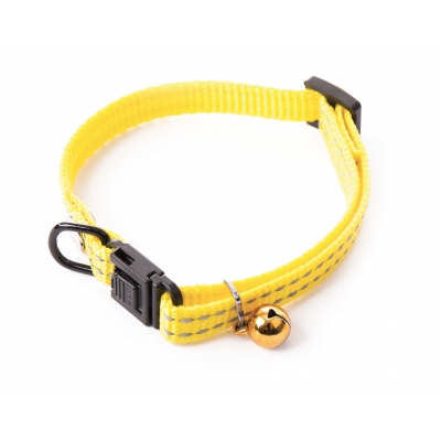 Collier réglable nylon "Flash" pour chat - Arka Haok - Jaune