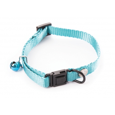 Collier réglable nylon uni pour chat - Martin Sellier - Bleu