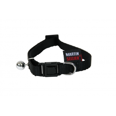 Collier réglable pour chat - Uni - noir