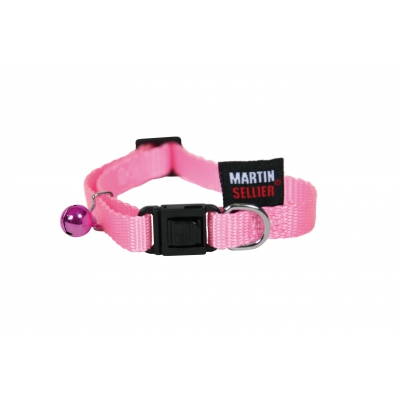 Collier réglable pour chat - Uni - rose