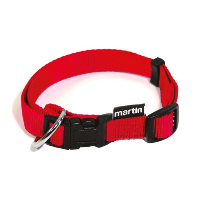 Collier réglable en nylon rouge pour chien-