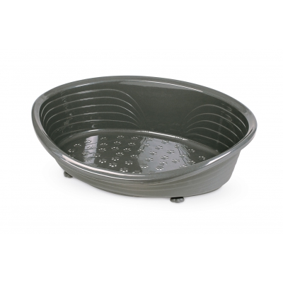 Corbeille pour chien et chat - plastique andidérapant Anthracite
