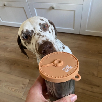 Couvercle de boîte de conserve en silicone pour chien - jaune 2