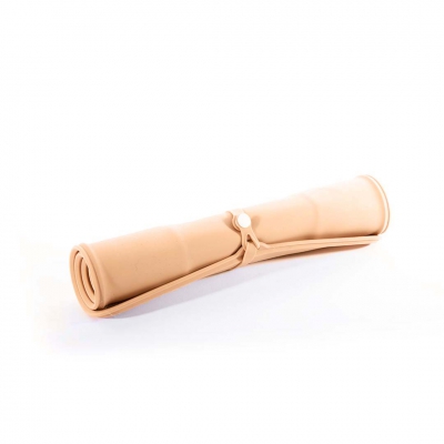 Gamelle double pliable silicone pour chien et chat - jaune 1