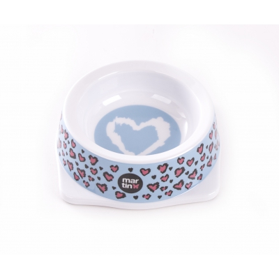 Gamelle pour chat "Cœur Léopard" - mélaminées - Présentoir de 6 boites