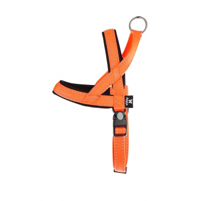 Harnais Norvégien pour chien sportif - Néo + orange