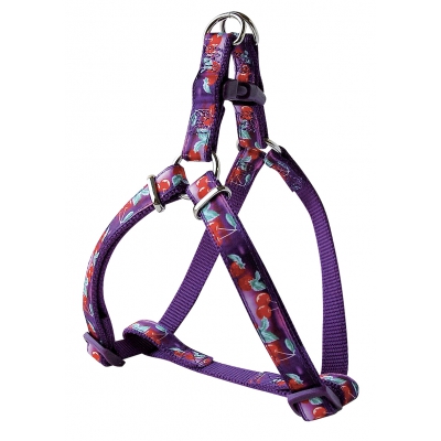 Harnais nylon cerises violet