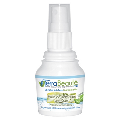 Huile de massage anti-âge pour chien et chat - Terra Beauté
