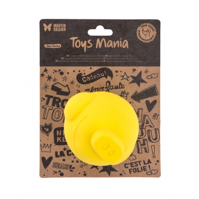Jouet cochon latex - Jaune - PM